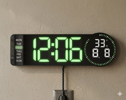 Digital wall clock countdown shap