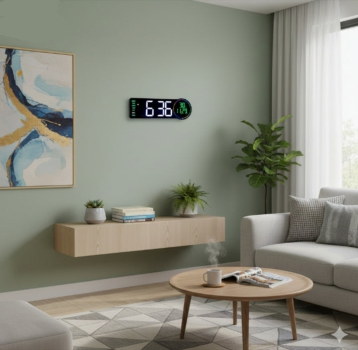 Digital wall clock countdown shap