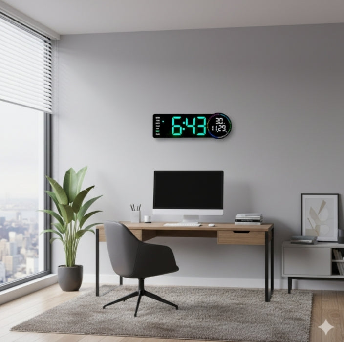 Digital wall clock countdown shap