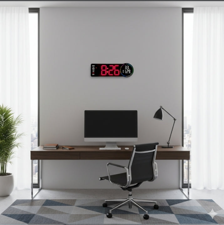 Digital wall clock countdown shap