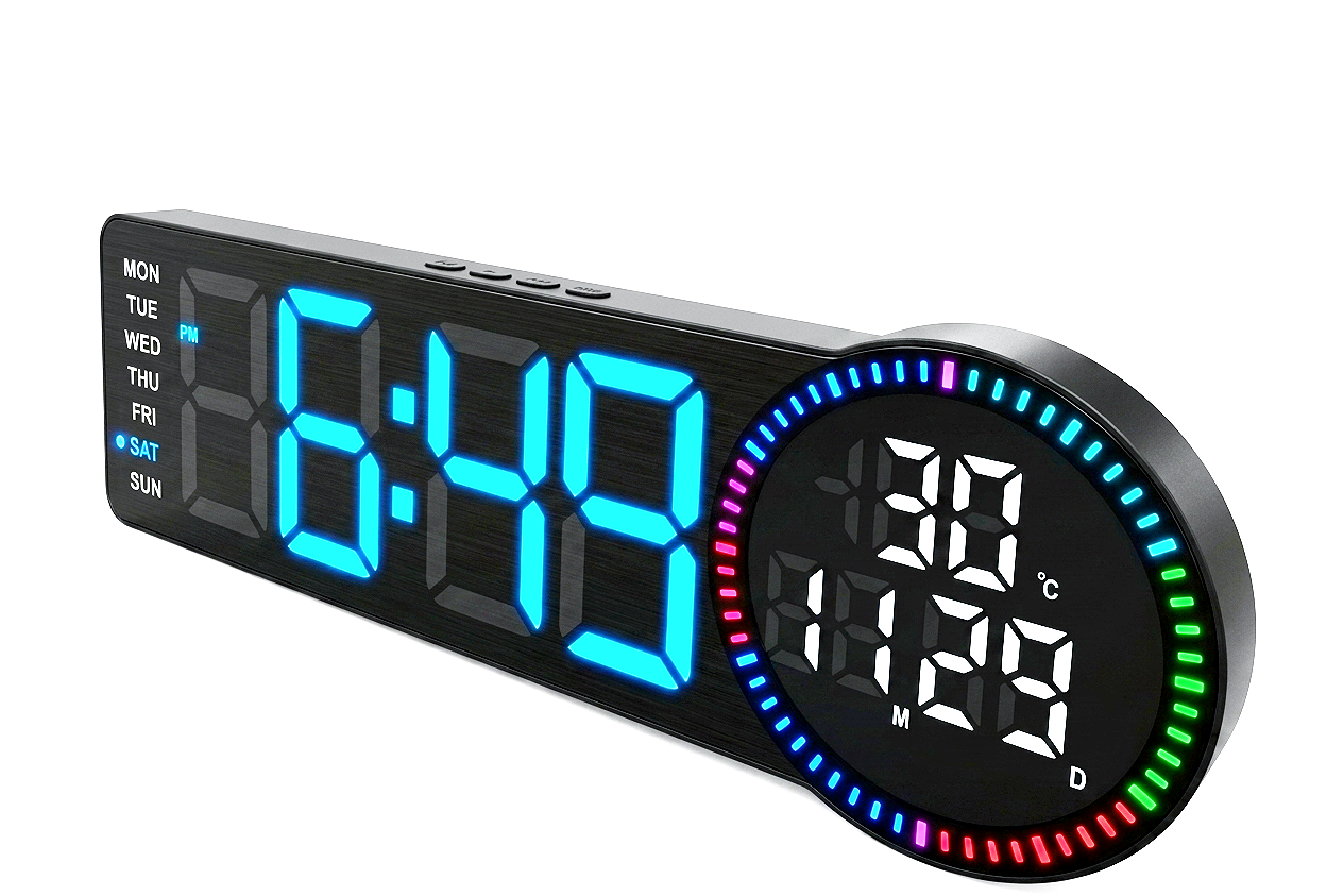 Digital wall clock countdown shap