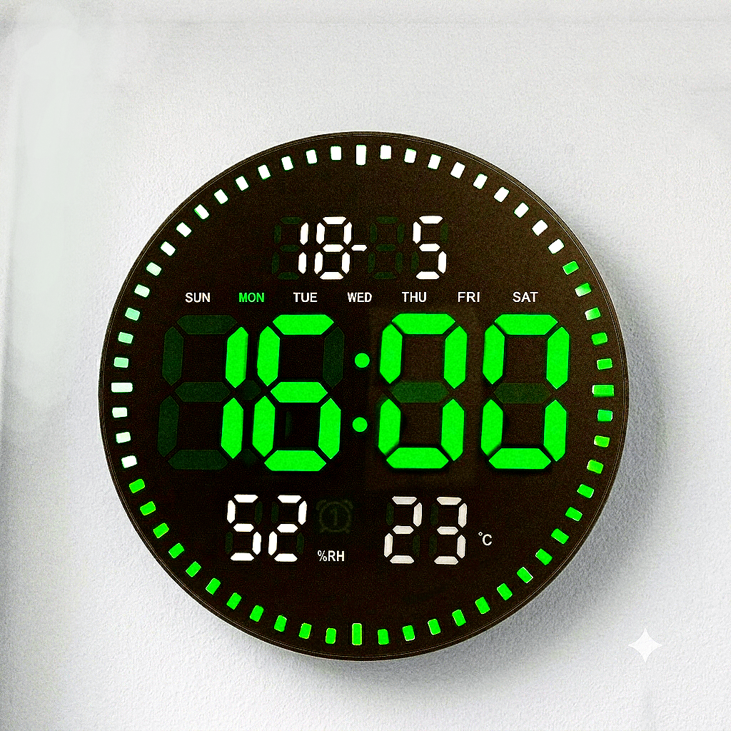 Modern digital led wall clock