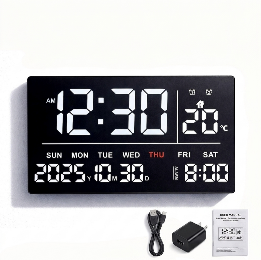 Smart digital led wall clock