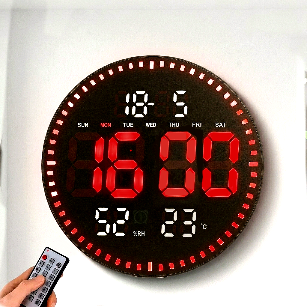 Modern digital led wall clock