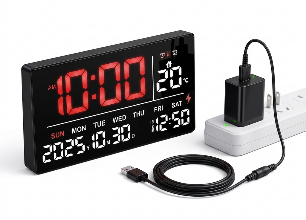 Smart digital led wall clock