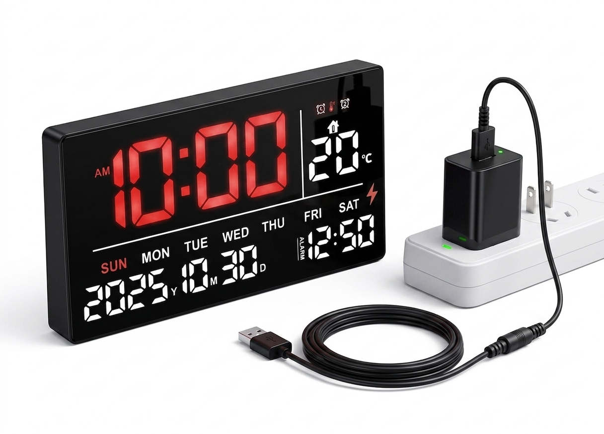 Smart digital led wall clock
