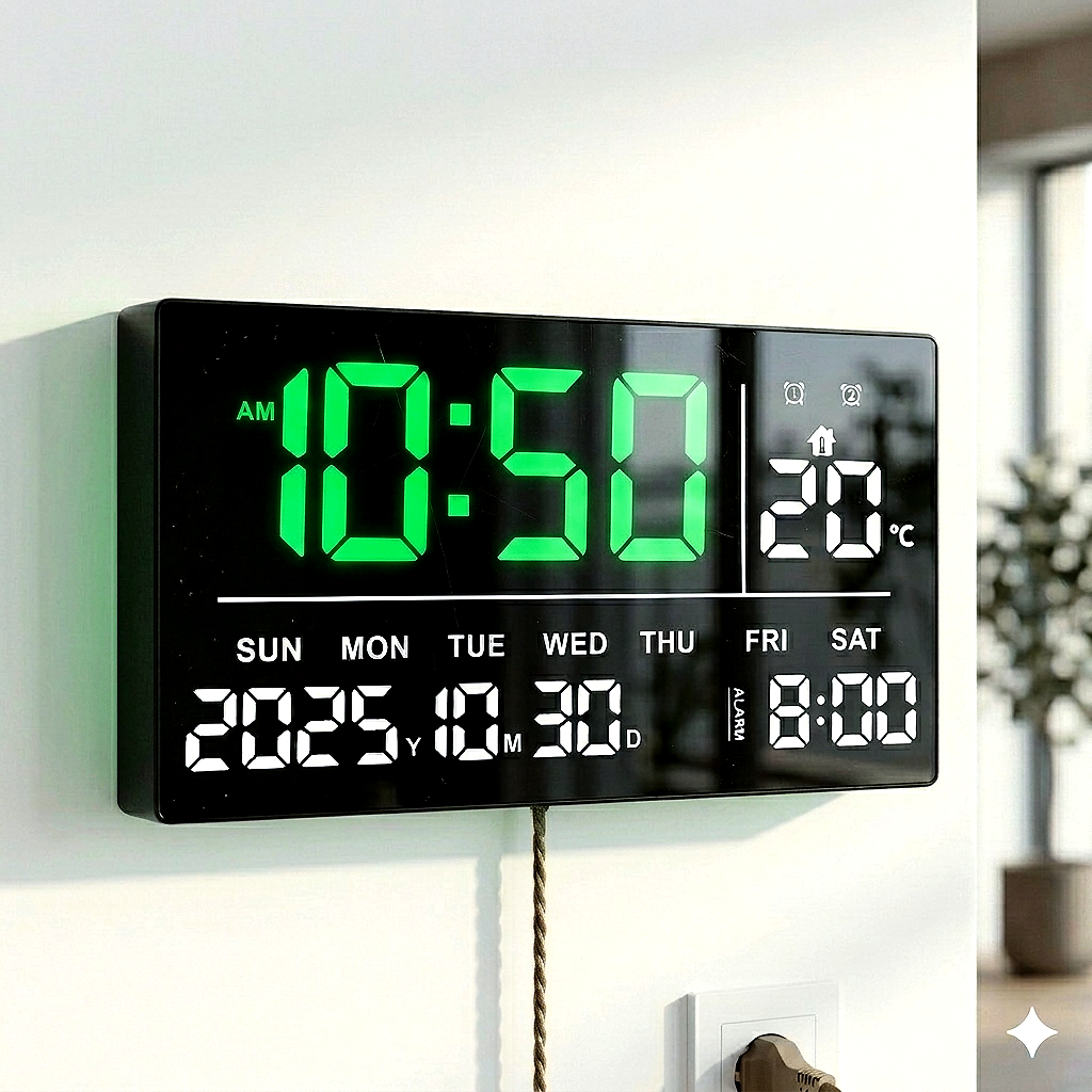 Smart digital led wall clock