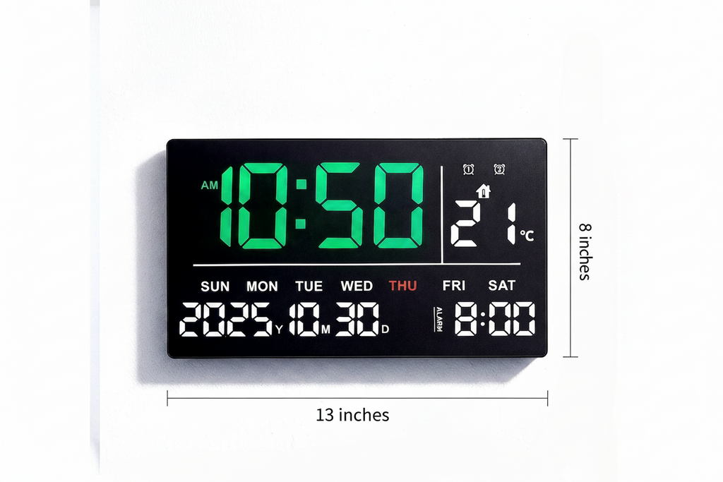 Smart digital led wall clock