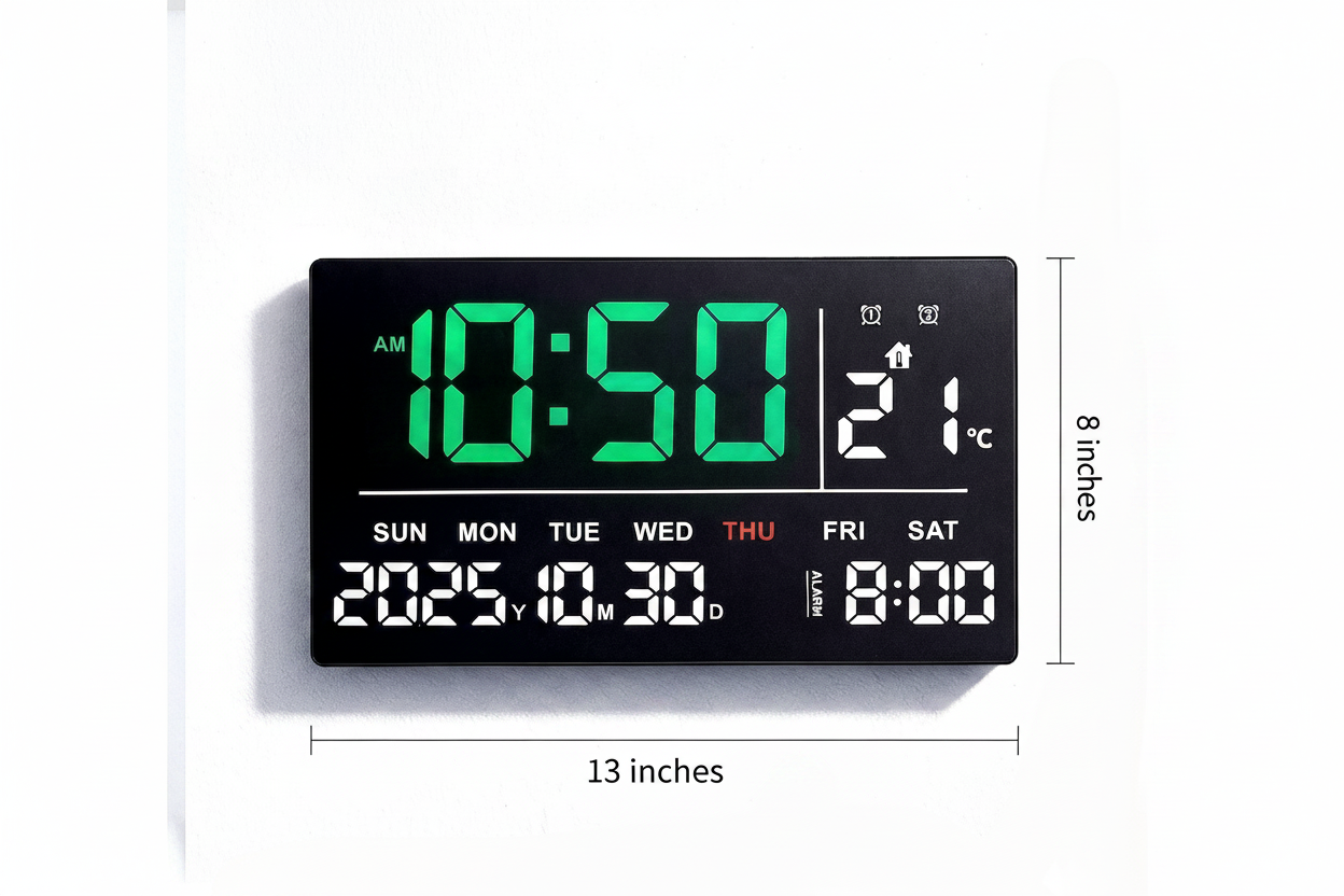 Smart digital led wall clock