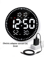 Modern digital led wall clock
