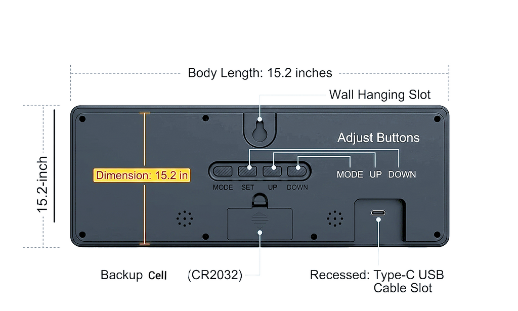 Digital electronic led clock