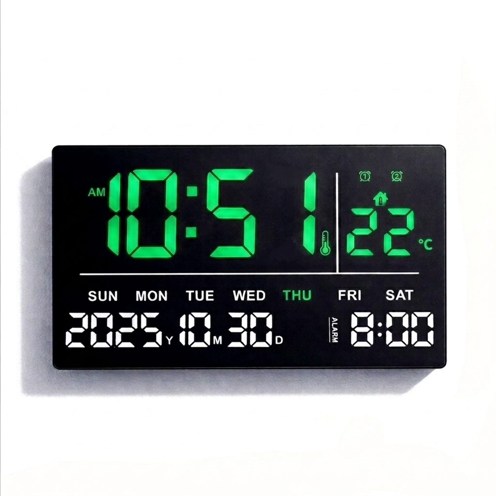 Smart digital led wall clock