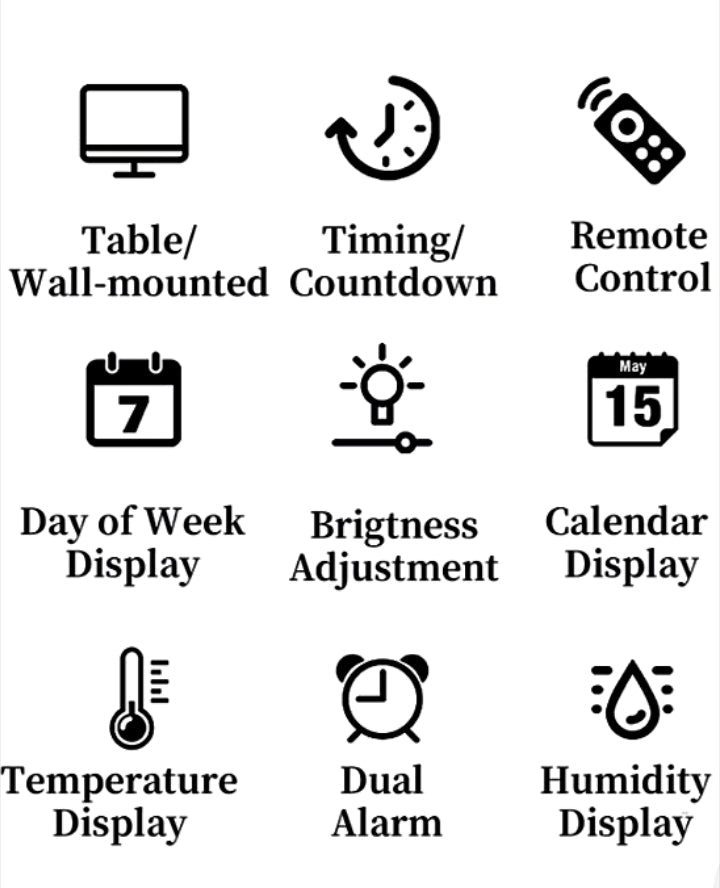 Modern led wall clock