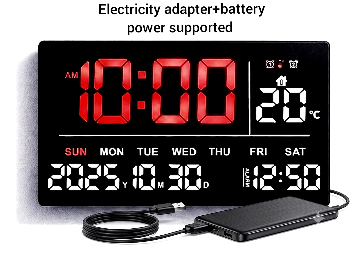 Smart digital led wall clock