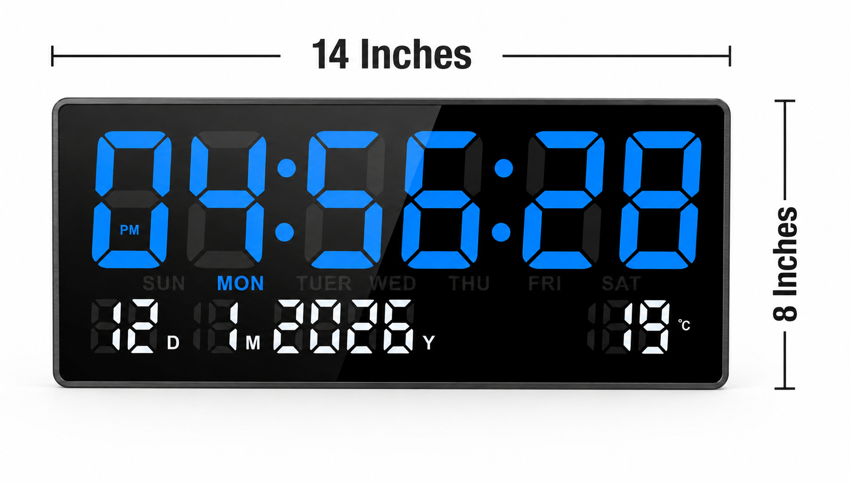 Modern led wall clock