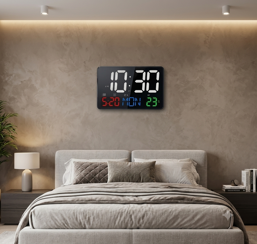 Modern digital wall clock