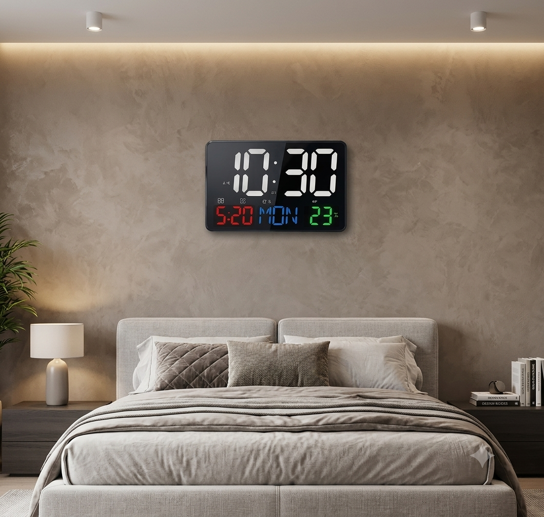 Modern digital wall clock