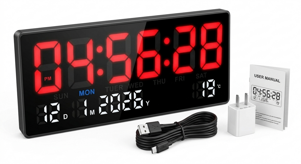 Modern led wall clock